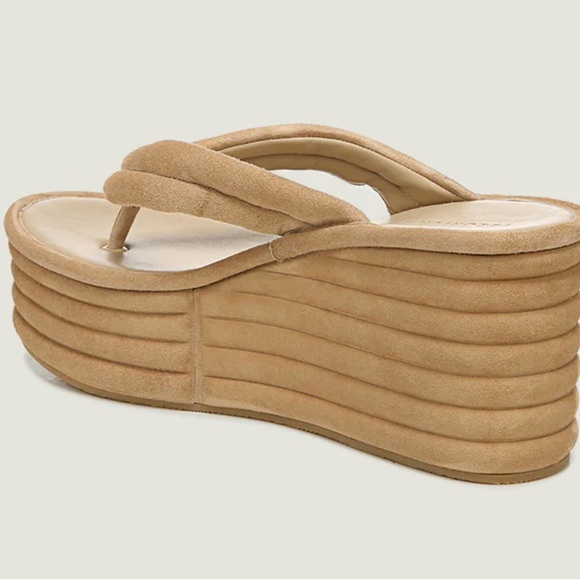 VERONICA BEARD Suede Geno Sandal in Sand - Picture 2 of 10